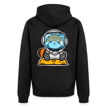 Astronaute de panda rouge - Veste à capuche bio Premium Unisexe - noir - Dos - Nico (187cm)
