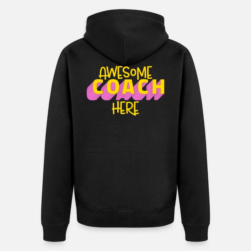 Coach Awesome Coach Ici - Veste à capuche bio Premium Unisexe - noir