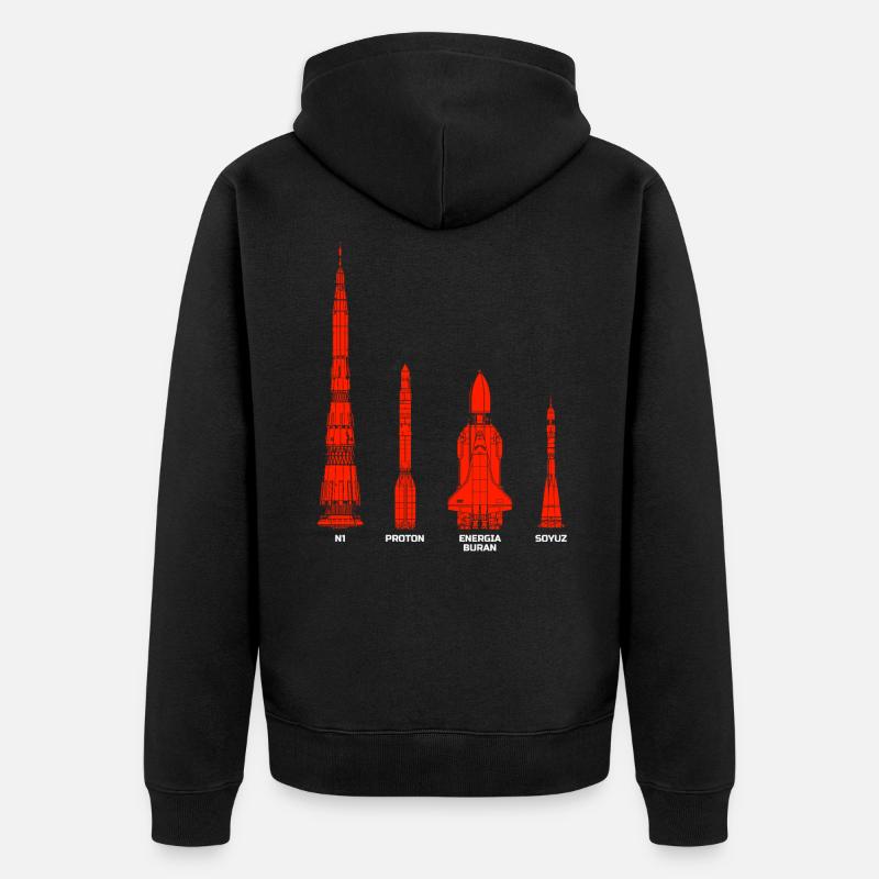 Missiles Union soviétique Russie - Veste à capuche bio Premium Unisexe - noir