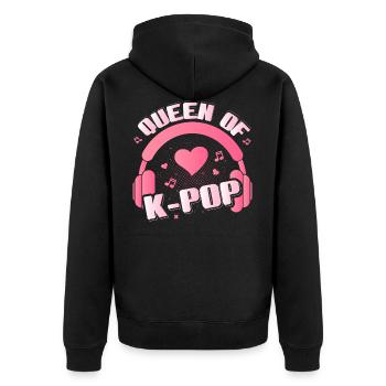 Queen of Kpop Musique - Veste à capuche bio Premium Unisexe - noir - Dos - Nico (187cm)