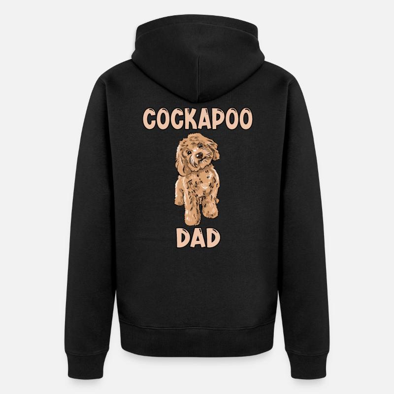 Papa Cockapoo - Veste à capuche bio Premium Unisexe - noir