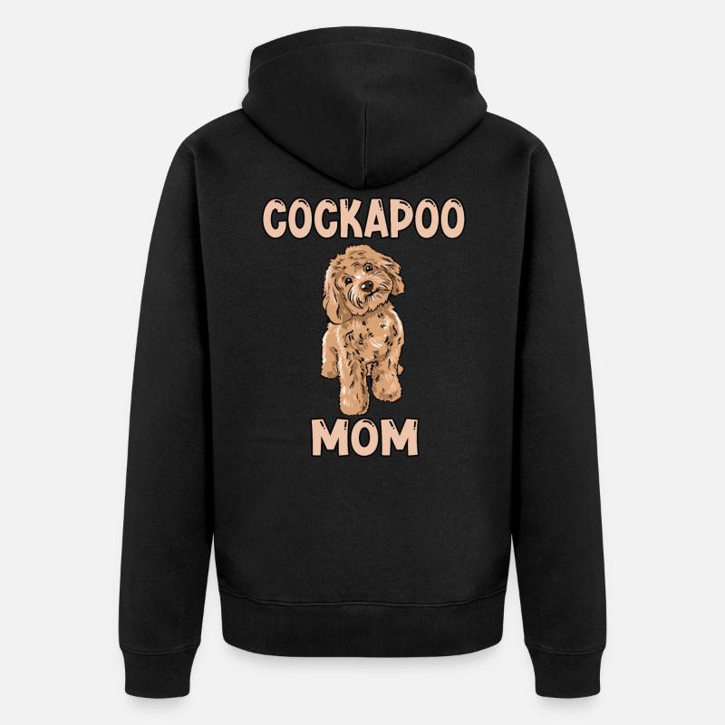 Cockapoo Mom - Unisex Premium Organic Zip Hoodie - black