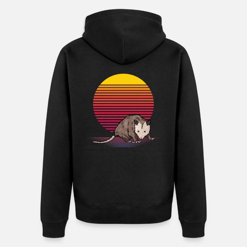 Vapeur d’opossum - Veste à capuche bio Premium Unisexe - noir