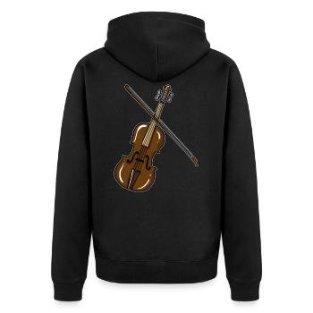 violon - Veste à capuche bio Premium Unisexe - noir - Dos - Nico (187cm)