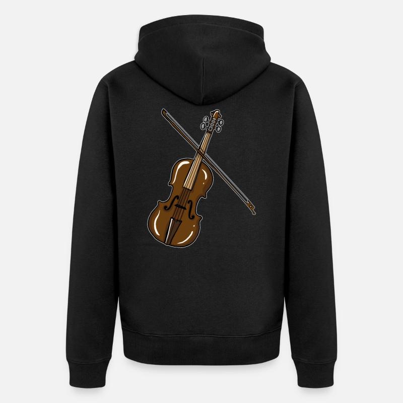 violon - Veste à capuche bio Premium Unisexe - noir