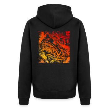 Dragon japonais chinois Fabuleux - Veste à capuche bio Premium Unisexe - noir - Dos - Nico (187cm)
