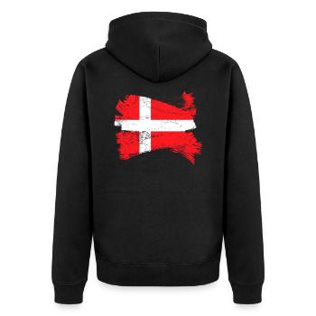Danemark Drapeau - Veste à capuche bio Premium Unisexe - noir - Dos - Nico (187cm)