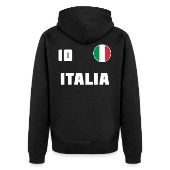 Italie 2021 Football - Veste à capuche bio Premium Unisexe - noir - Dos - Nico (187cm)