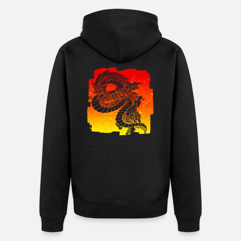 Dragon - Veste à capuche bio Premium Unisexe - noir