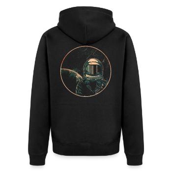 Retro Astronaut - Veste à capuche bio Premium Unisexe - noir - Dos - Nico (187cm)