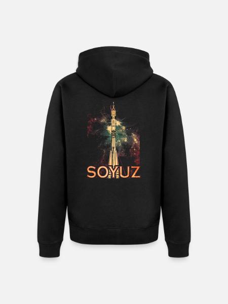 Fusée Soyouz Soyuz - Veste à capuche bio Premium Unisexe - noir
