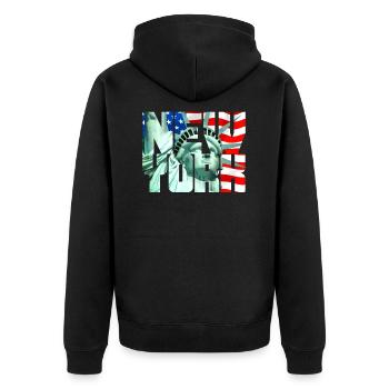 New York Statue de la Liberté - Veste à capuche bio Premium Unisexe - noir - Dos - Nico (187cm)
