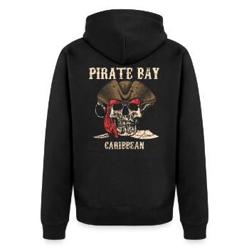 Crâne de pirate Caraïbes - Veste à capuche bio Premium Unisexe - noir - Dos - Nico (187cm)