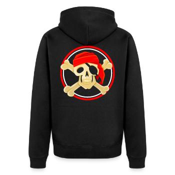 Pirates crâne de mort corsaire pirates osseux - Veste à capuche bio Premium Unisexe - noir - Dos - Nico (187cm)