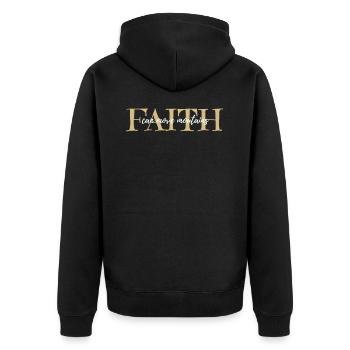jesus christlich bibel Kreuz geschenk beten gott - Unisex Premium Bio Zip Hoodie - Schwarz - Hinten - Nico (187cm)