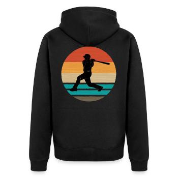 Cricket Team Cricket Player Cricket Fan Gift - Unisex Premium Organic Zip Hoodie - black - Back - Nico (187cm)
