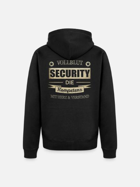 Security Spruch - Unisex Premium Bio Zip Hoodie - Schwarz