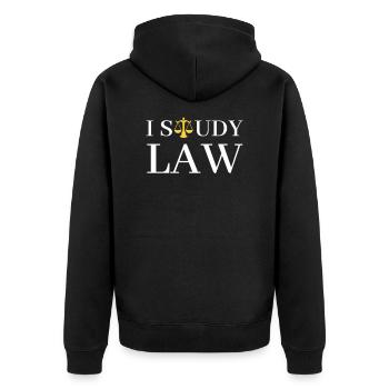 Law droit étudiant université tribunal avocat - Veste à capuche bio Premium Unisexe - noir - Dos - Nico (187cm)