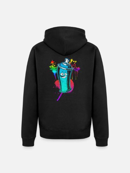 Graffiti - Unisex Premium Organic Zip Hoodie - black