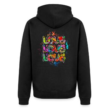 Love Graffiti - Veste à capuche bio Premium Unisexe - noir - Dos - Nico (187cm)