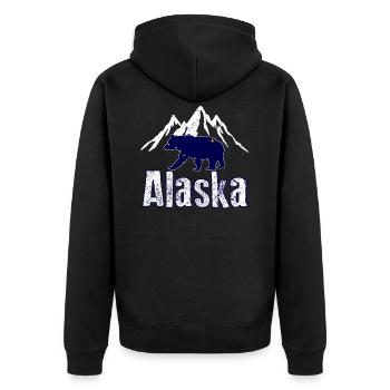 Alaska - Veste à capuche bio Premium Unisexe - noir - Dos - Nico (187cm)