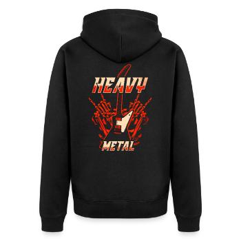 Heavy Metal Musique - Veste à capuche bio Premium Unisexe - noir - Dos - Nico (187cm)