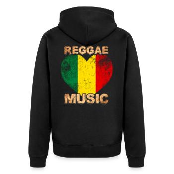 Reggae Musique - Veste à capuche bio Premium Unisexe - noir - Dos - Nico (187cm)