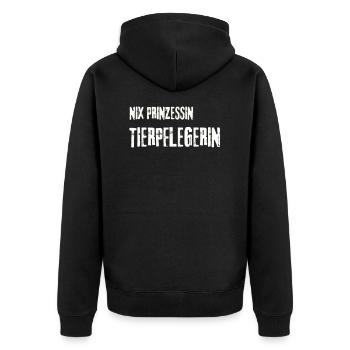 tierpfleger, geschenk, beruf, job, zoo, tierpflege - Unisex Premium Bio Zip Hoodie - Schwarz - Hinten - Nico (187cm)