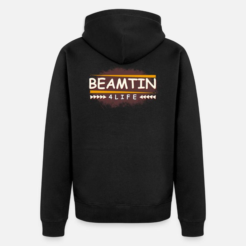 Beamtin auf Lebenszeit - Unisex Premium Bio Zip Hoodie - Schwarz