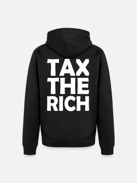 Tax the rich - Unisex Premium Organic Zip Hoodie - black
