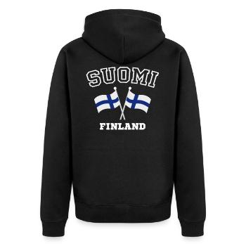 Suomi Finlande - Veste à capuche bio Premium Unisexe - noir - Dos - Nico (187cm)
