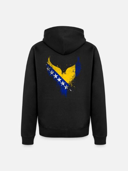Bosnien Flagga - Ekologisk premiumluvjack unisex - svart