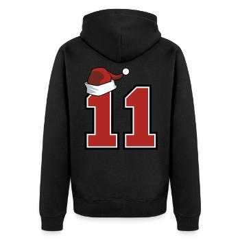 11 Numéro Noël - Veste à capuche bio Premium Unisexe - noir - Dos - Nico (187cm)
