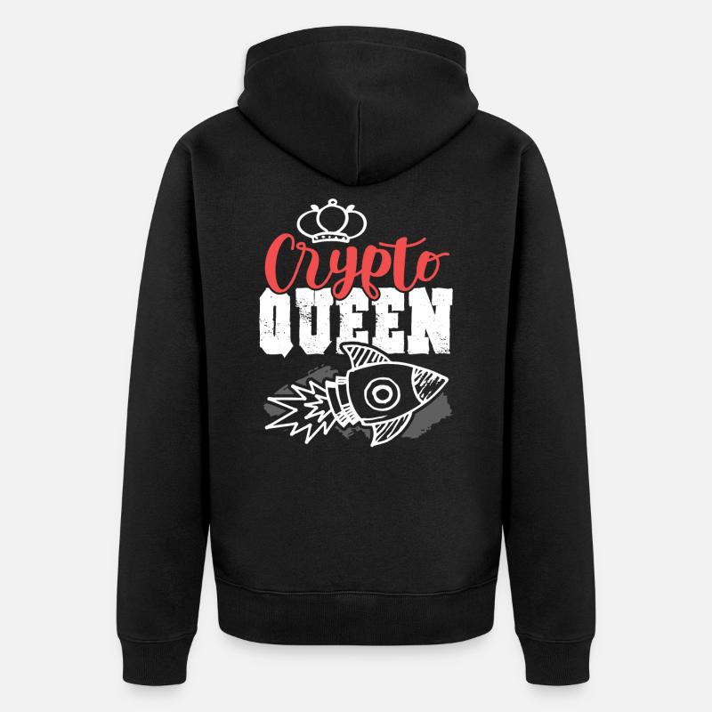 Roi Crypto - Veste à capuche bio Premium Unisexe - noir