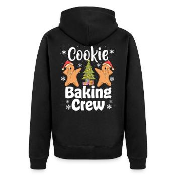 Équipe de cuisson de biscuits de Noël - Veste à capuche bio Premium Unisexe - noir - Dos - Nico (187cm)
