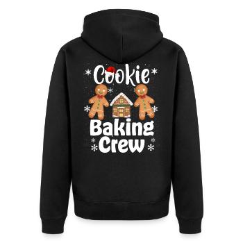 Équipe de cuisson de biscuits de Noël - Veste à capuche bio Premium Unisexe - noir - Dos - Nico (187cm)
