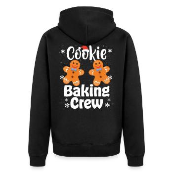 Équipe de cuisson de biscuits de Noël - Veste à capuche bio Premium Unisexe - noir - Dos - Nico (187cm)