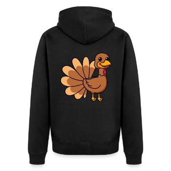 Truthan Comic Animal - Unisex Premium Organic Zip Hoodie - black - Back - Nico (187cm)