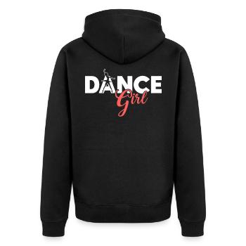 Ballet Dance Girl - Unisex Premium Organic Zip Hoodie - black - Back - Nico (187cm)
