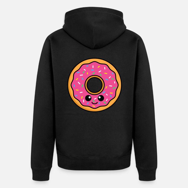 Bande dessinée Donut - Veste à capuche bio Premium Unisexe - noir