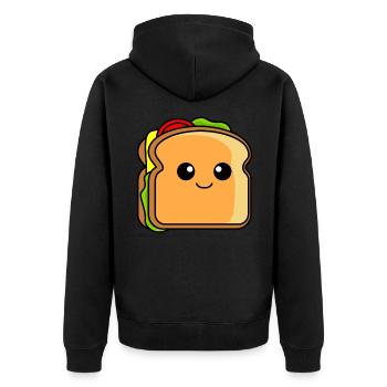 Bande dessinée Sandwich - Veste à capuche bio Premium Unisexe - noir - Dos - Nico (187cm)