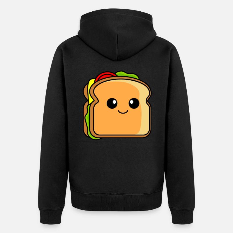 Bande dessinée Sandwich - Veste à capuche bio Premium Unisexe - noir