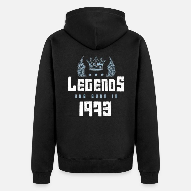 1973 légendes nées en - Veste à capuche bio Premium Unisexe - noir