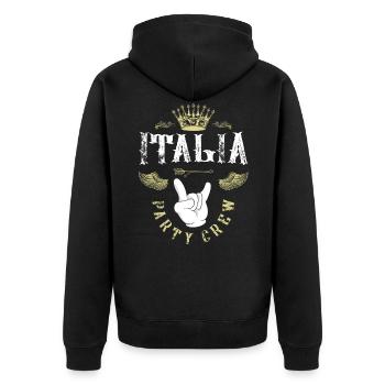 Équipage de l’Italia Party - Veste à capuche bio Premium Unisexe - noir - Dos - Nico (187cm)