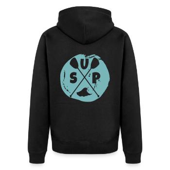 Sup Paddleboarding Stand Up Paddling Paddleboard - Veste à capuche bio Premium Unisexe - noir - Dos - Nico (187cm)