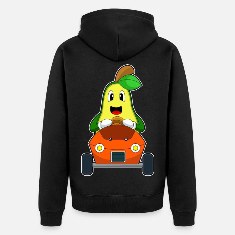 Avocado Auto - Unisex Premium Bio Zip Hoodie - Schwarz