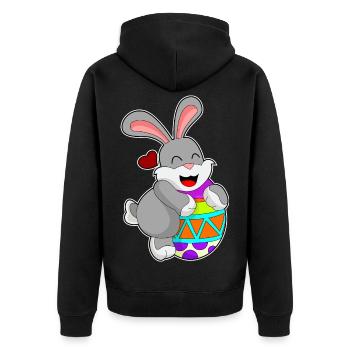 Oeuf de lapin - Veste à capuche bio Premium Unisexe - noir - Dos - Nico (187cm)
