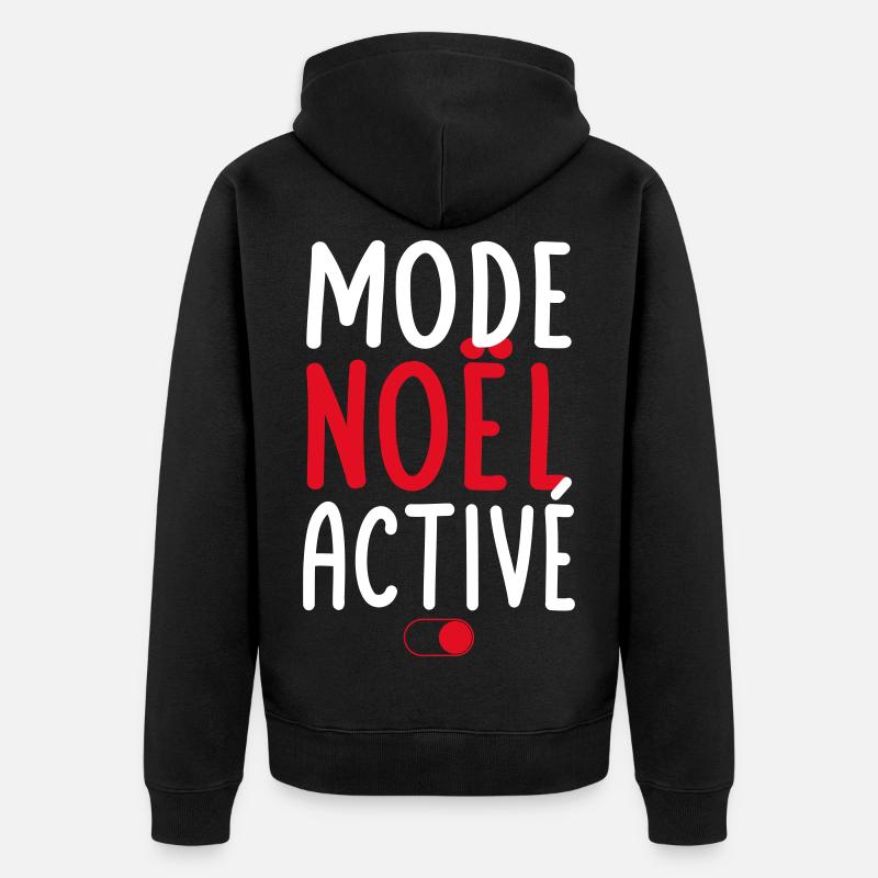 Mode Noël activé - Idée cadeau - Veste à capuche bio Premium Unisexe - noir