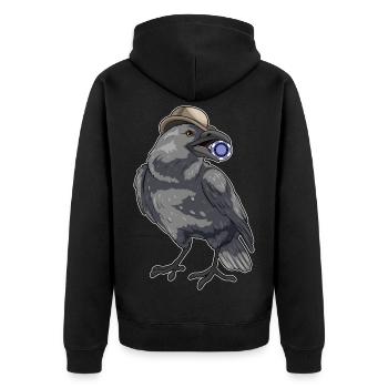 Crow Poker Jetons de Poker - Veste à capuche bio Premium Unisexe - noir - Dos - Nico (187cm)