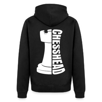 Échec et mat Chess King Illustration - Veste à capuche bio Premium Unisexe - noir - Dos - Nico (187cm)
